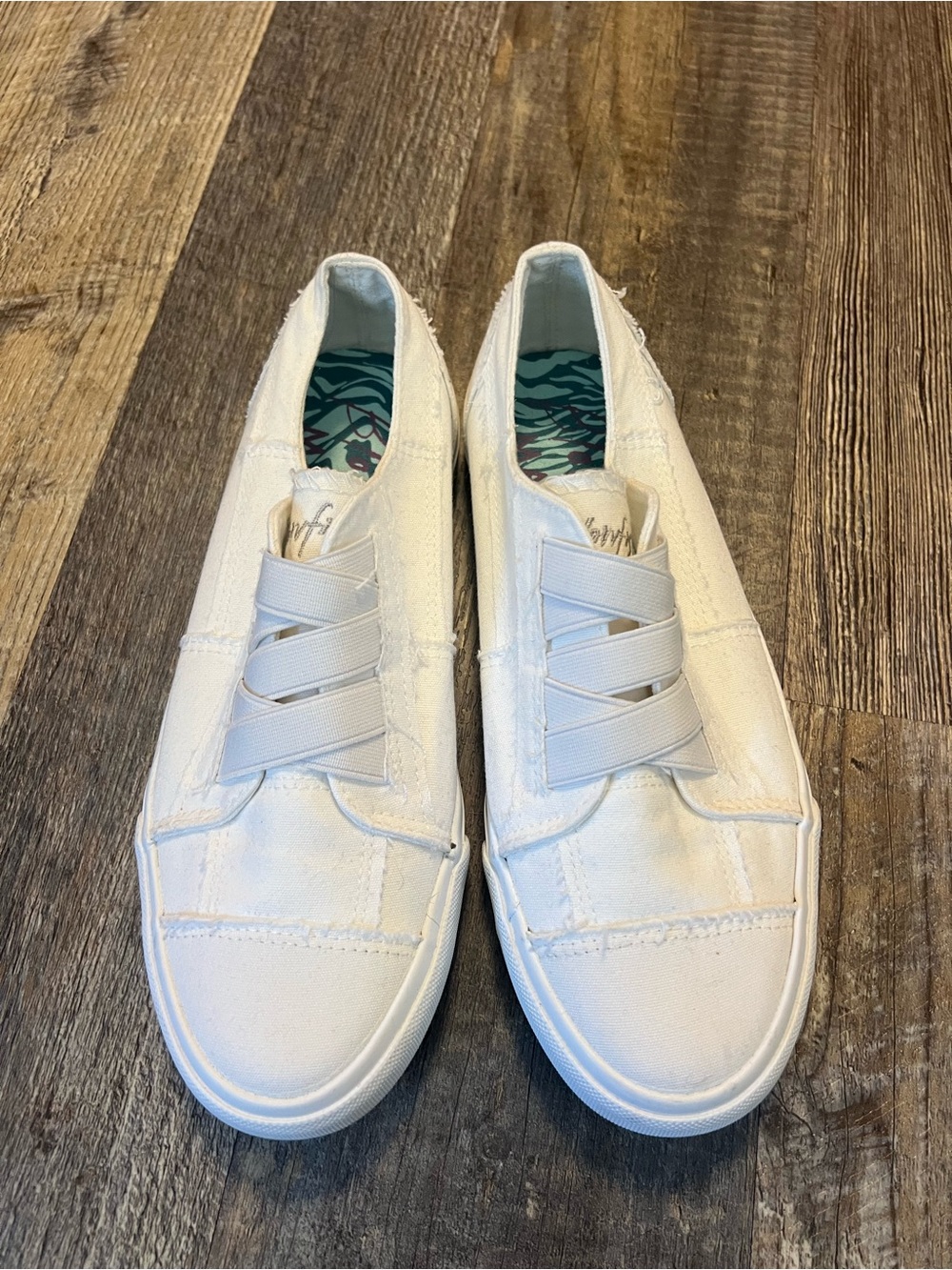 Blowfish White Canvas Slip-On Sneakers
